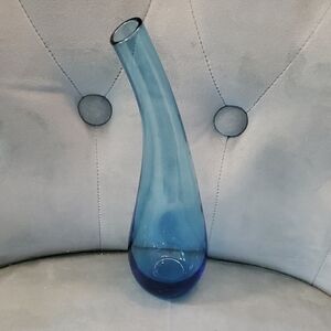 IKEA Blue Glass Bud Vase